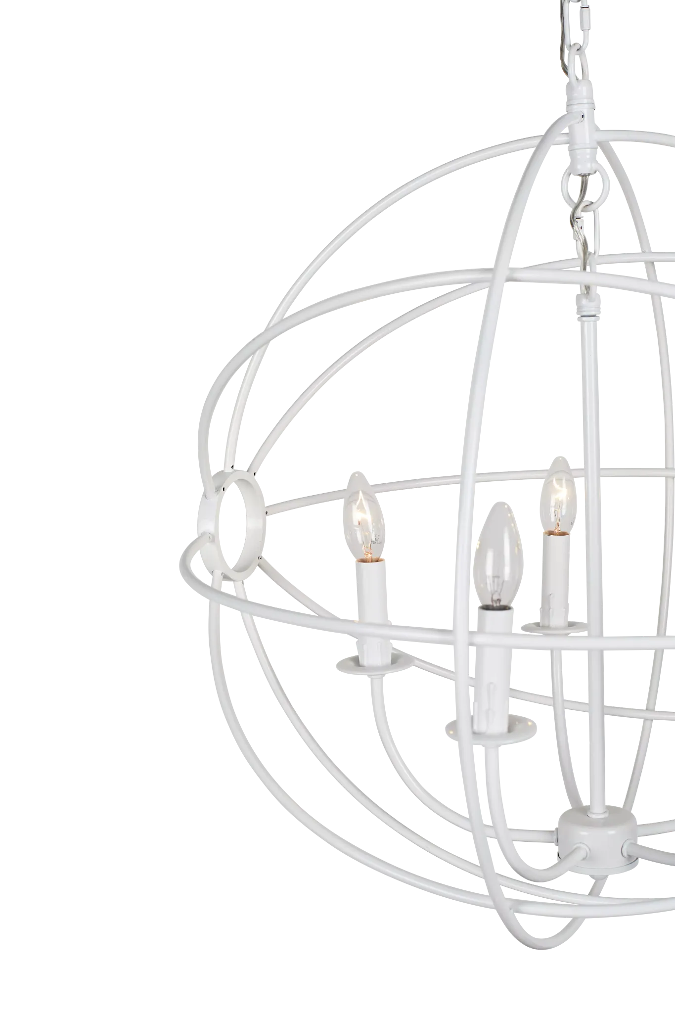 Arnav White Metal Chandelier