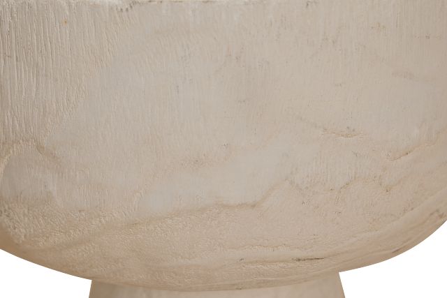 Pauli White Wood Bowl