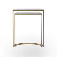 Four Hands Sani White Marble Nesting Tables