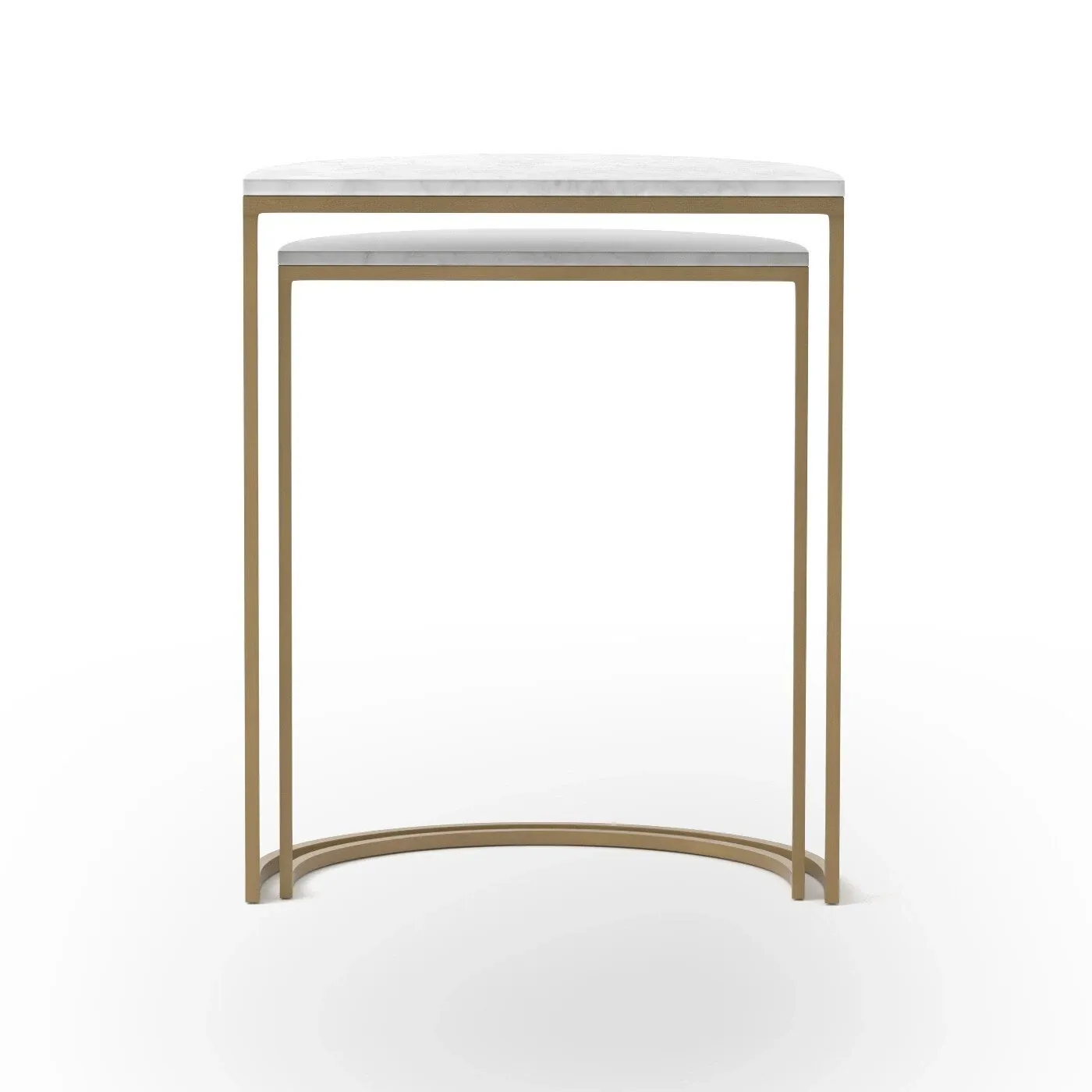 Four Hands Sani White Marble Nesting Tables