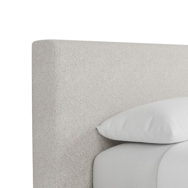 Grayton Gellar Beige 44" Upholstered Platform Bed