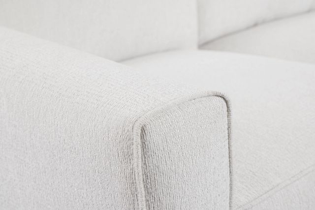 Avalon White Fabric Loveseat