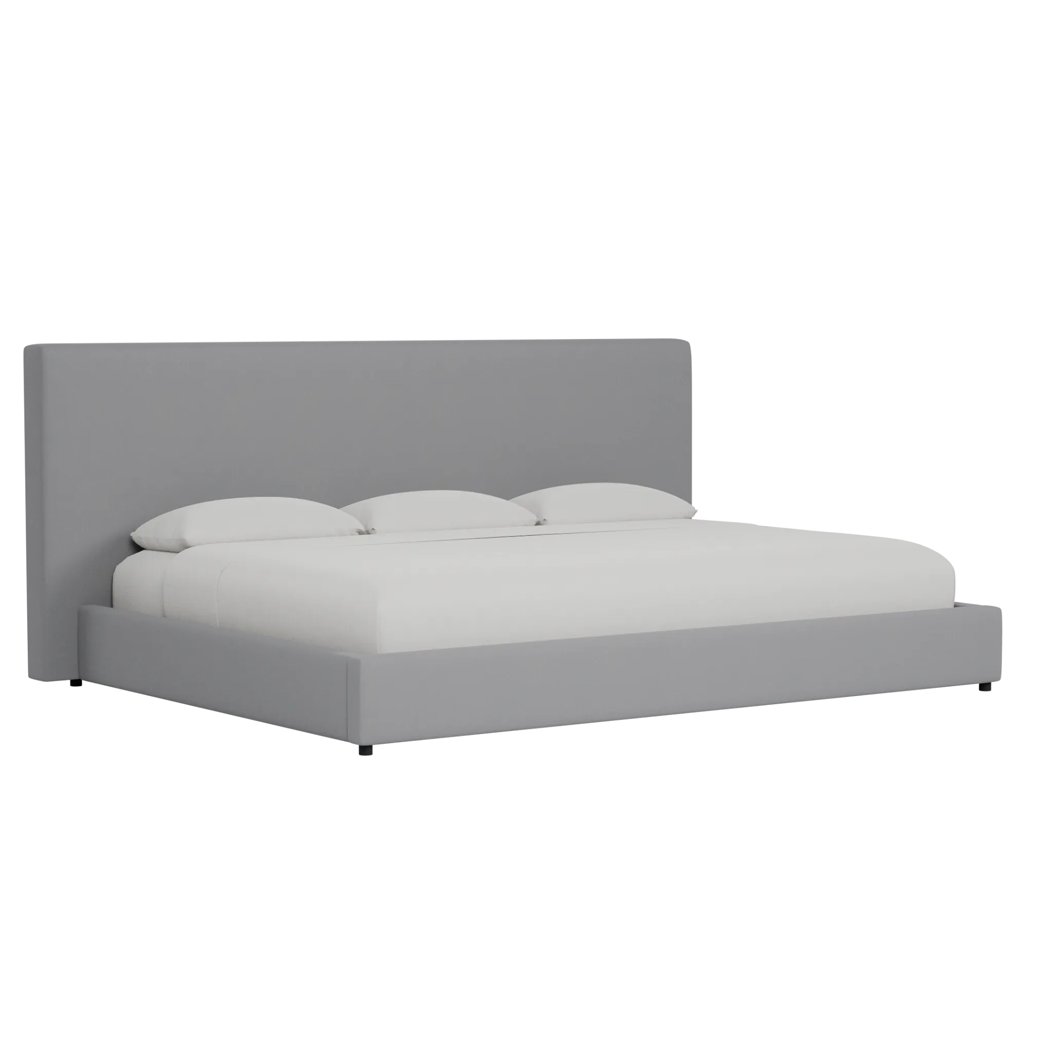 Grayton Delray Light Gray 54" Upholstered Platform Bed