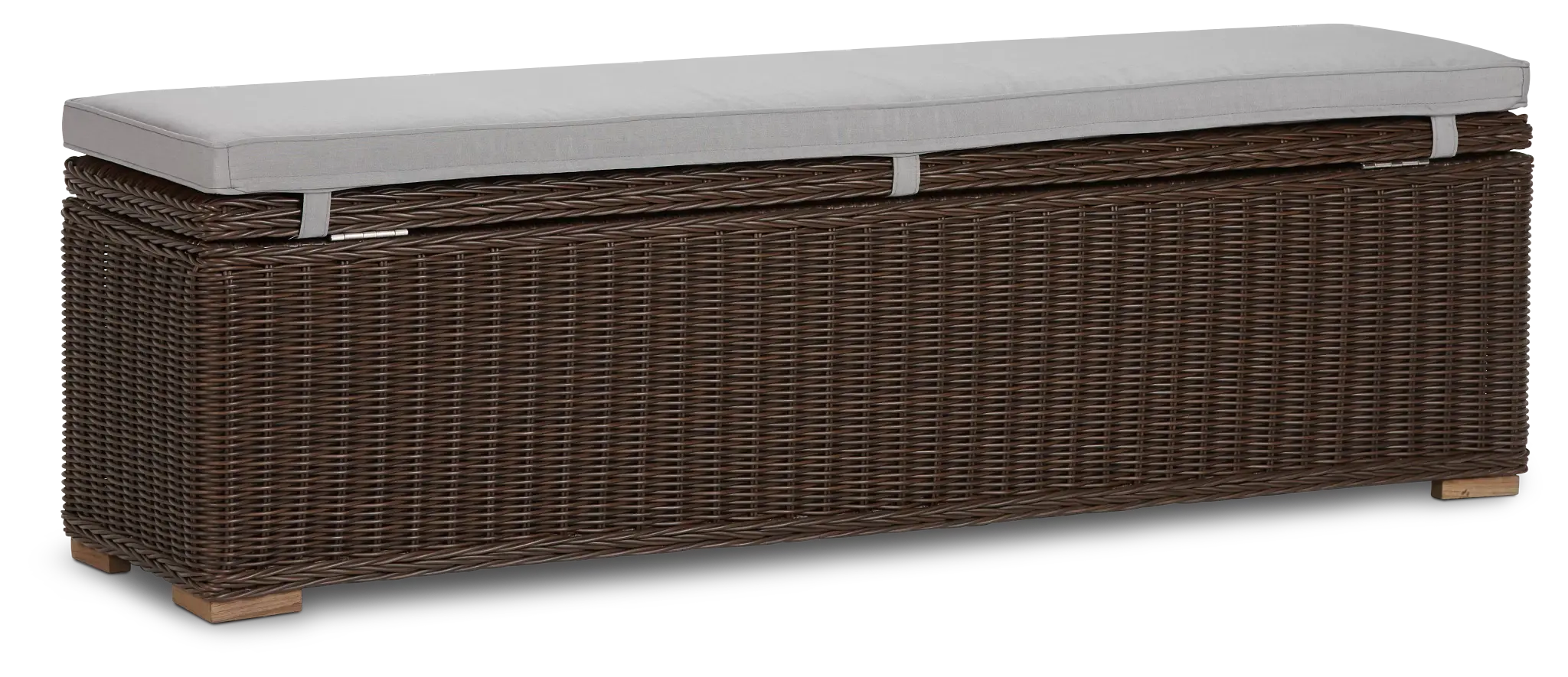 Canyon Dark Brown Gray Woven Dining Bench Canyon Dark Brown Gray Woven Dining Bench