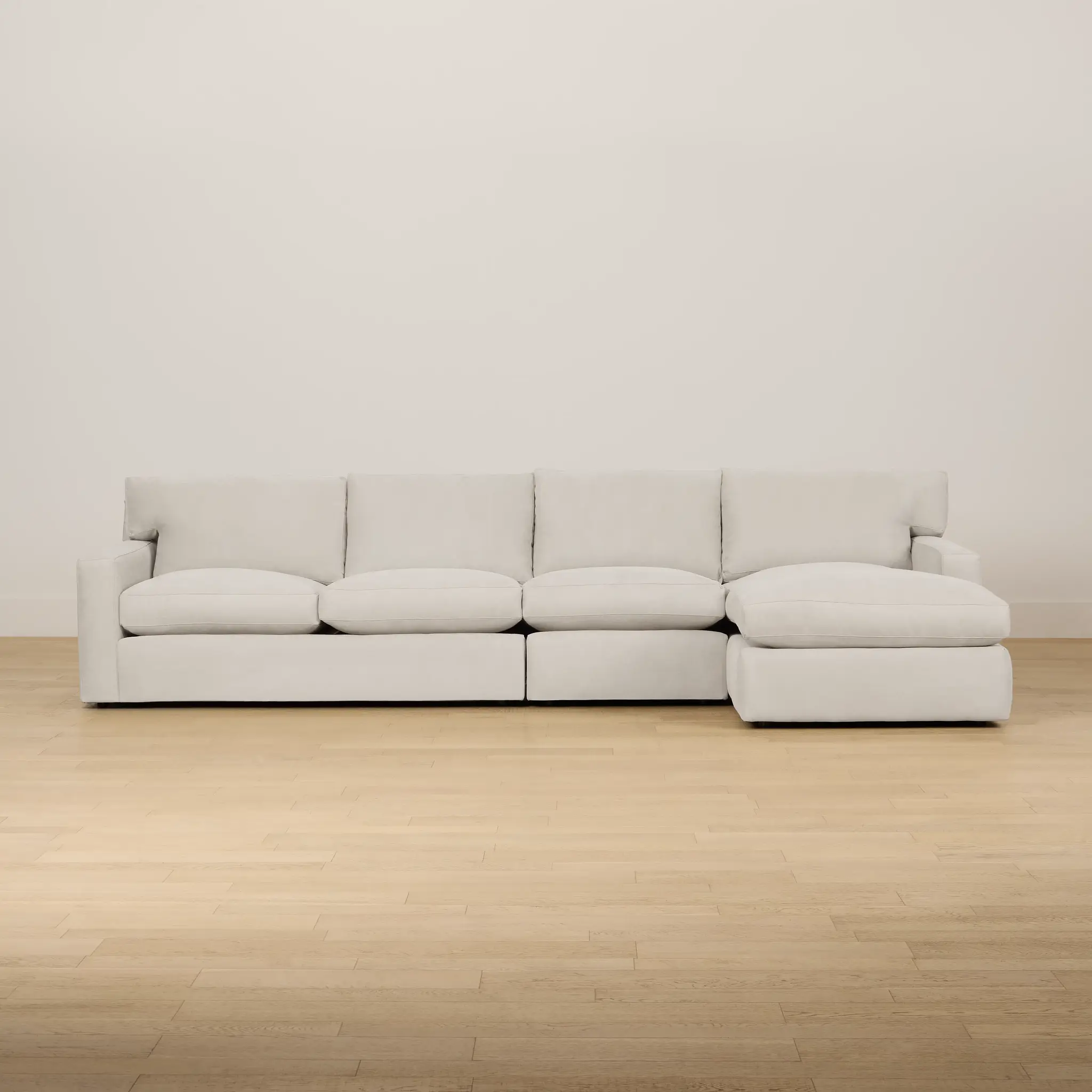 Hudson Gray Fabric Small Right Chaise Sectional Hudson Gray Fabric Small Right Chaise Sectional