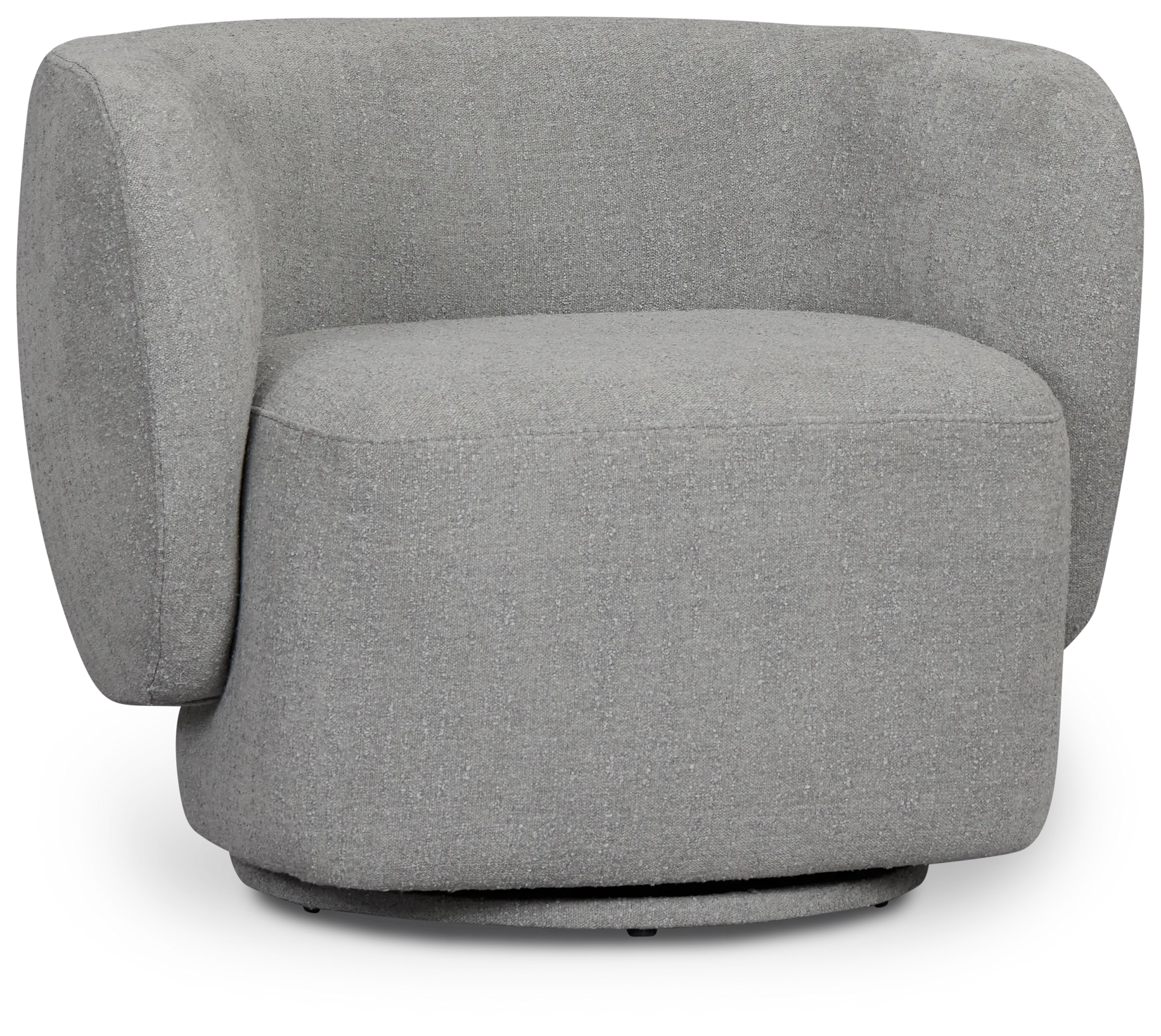 Celeste Light Gray Fabric Swivel Accent Chair