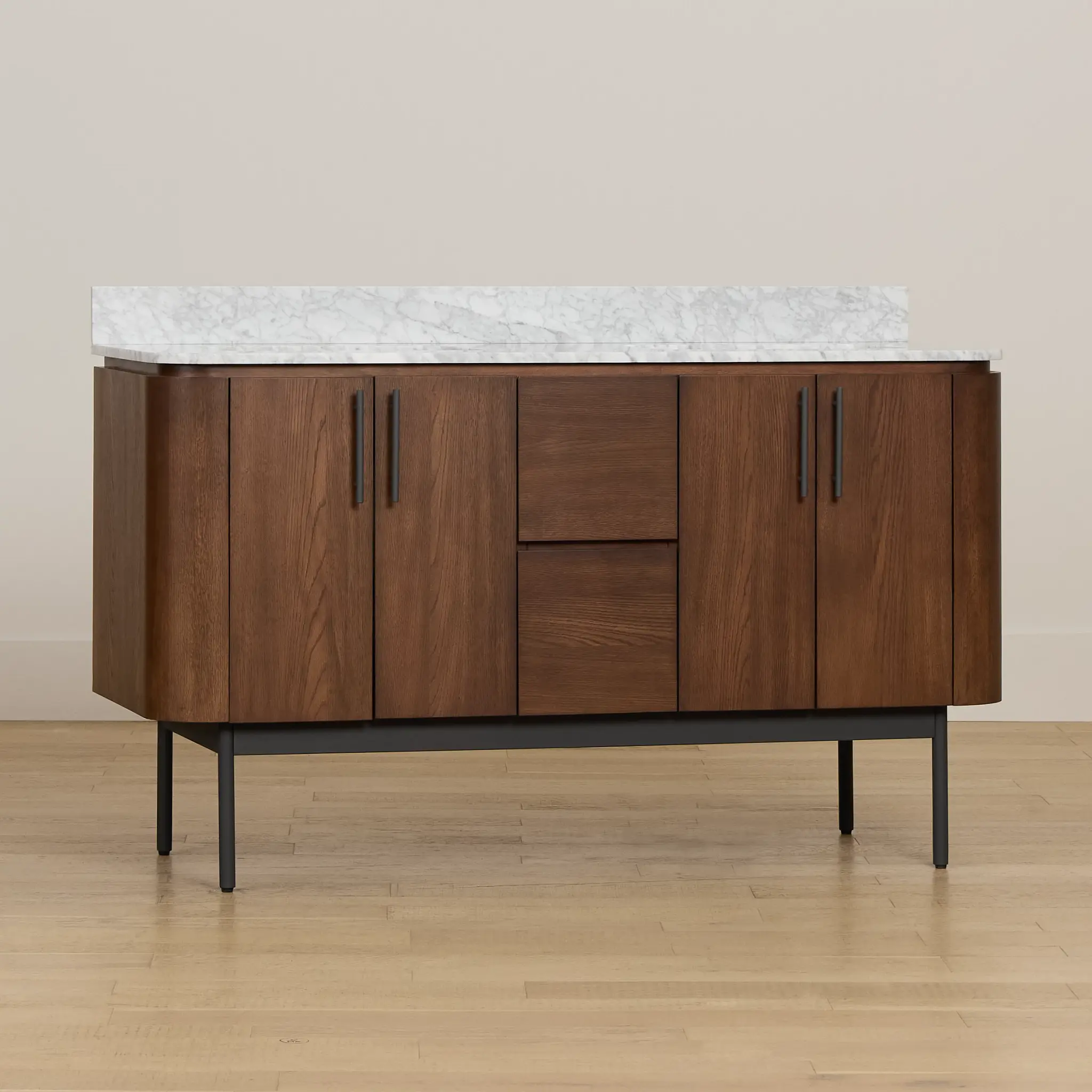 Nomad Mid Tone 60" Double Bathroom Vanity Nomad Mid Tone 60" Double Bathroom Vanity