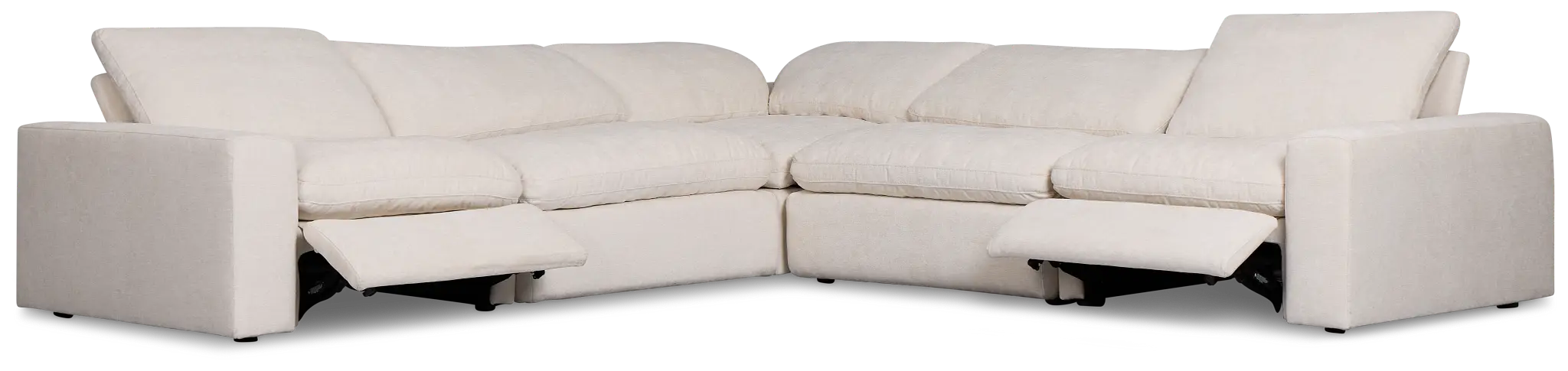 Drift Light Beige Fabric Small Two-arm Power Reclining Sectional Drift Light Beige Fabric Small Two-arm Power Reclining Sectional