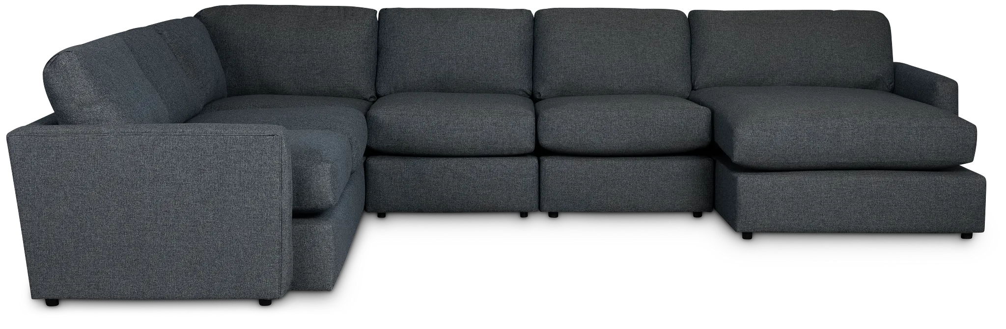 Noah Dark Gray Fabric Large Right Chaise Sectional