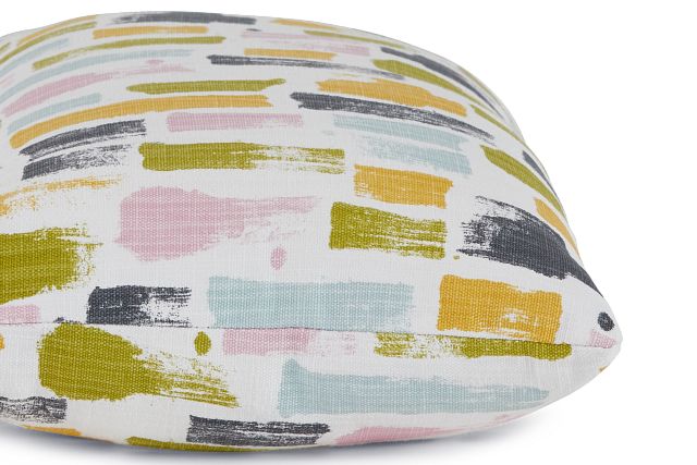 Artist Pink Fabric Lumbar Accent Pillow