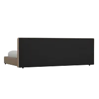 Grayton Merino Brown 44" Upholstered Platform Bed