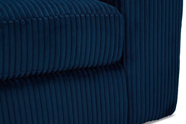 Charlie Dark Blue Fabric Loveseat