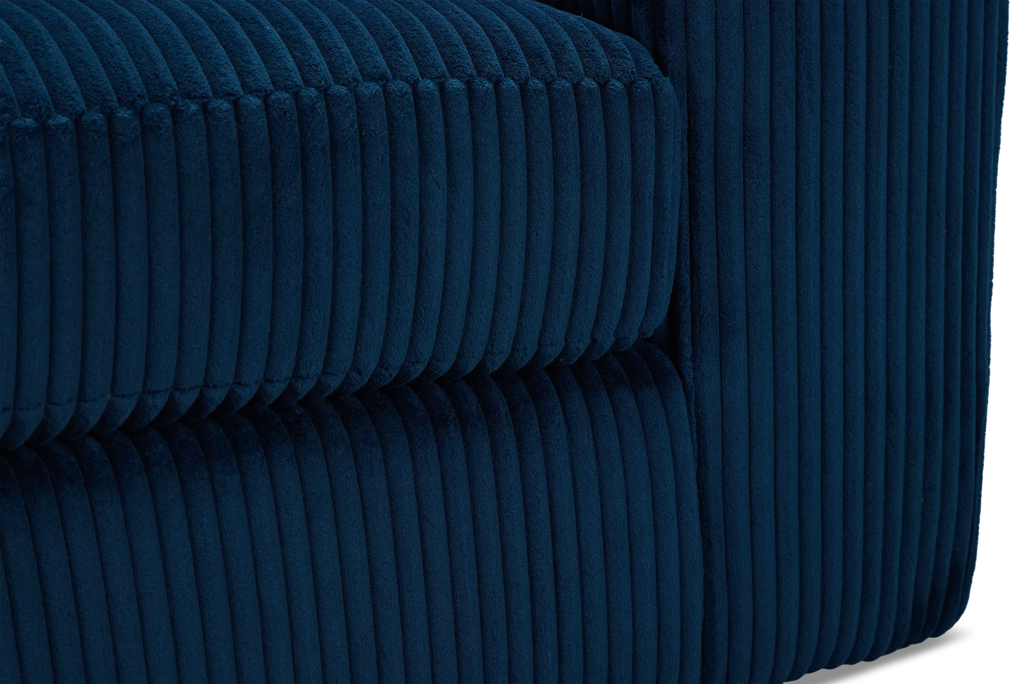 Charlie Dark Blue Fabric Loveseat