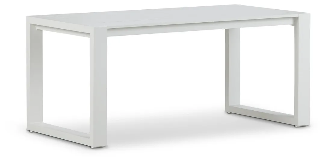 Linear2 White Aluminum Coffee Table