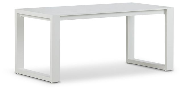 Linear2 White Aluminum Coffee Table