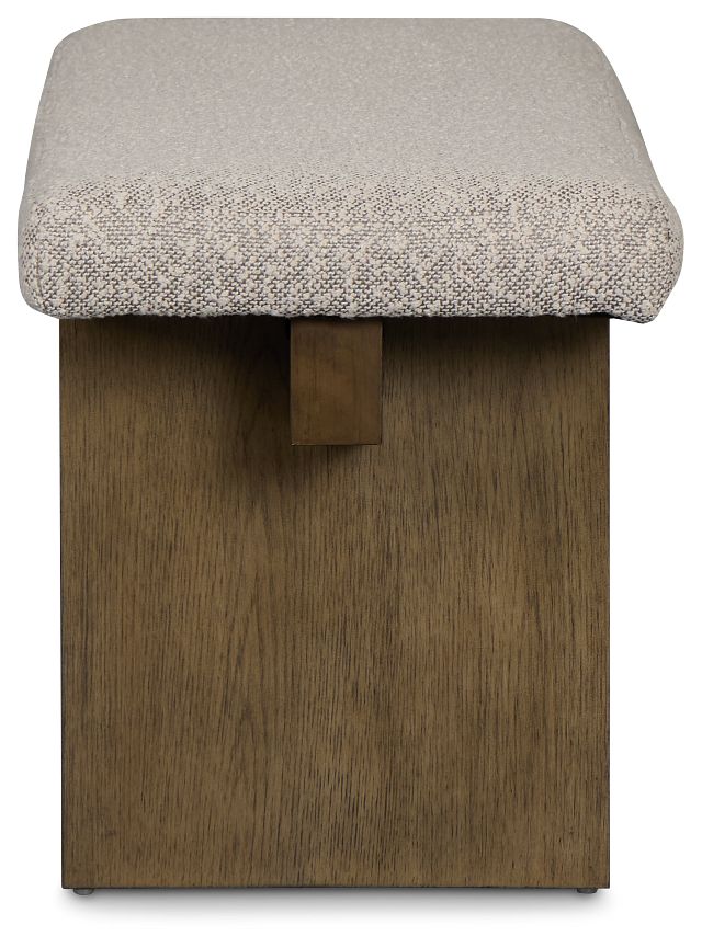 Vance Light Tone Upholstered Dining Bench