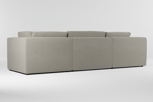 Destin Elite Gray Fabric 3 Piece Modular Sofa