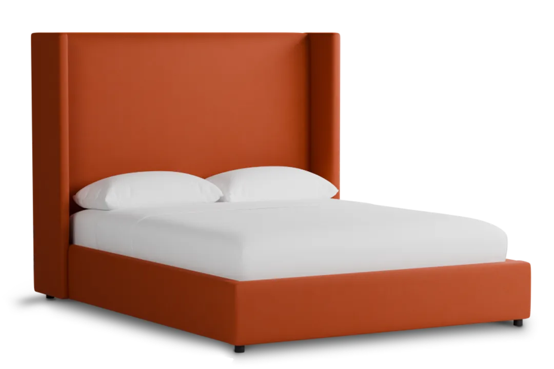 Captiva Joya Orange 60" Upholstered Shelter Bed