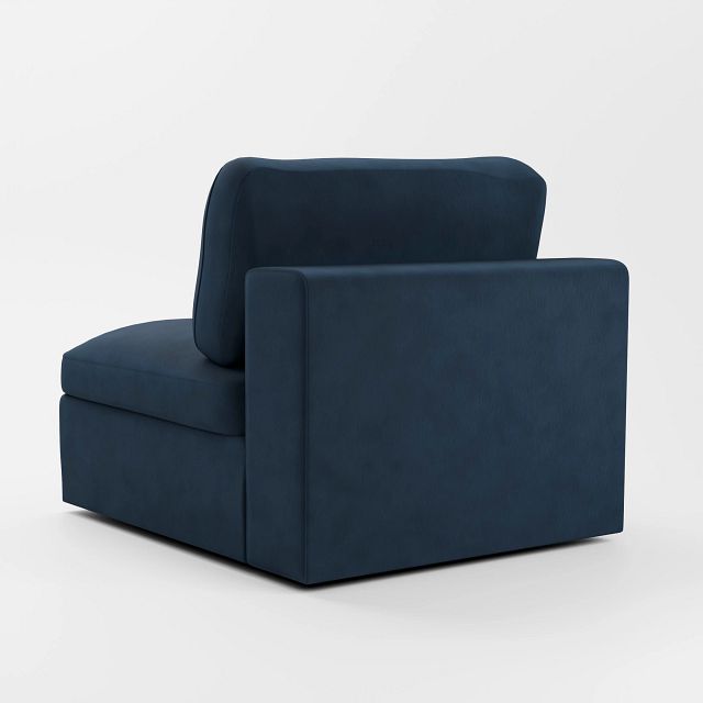 Destin Joya Dark Blue Velvet Swivel Chair