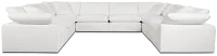 Nixon White Fabric 8-piece Modular Sectional