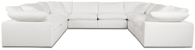 Nixon White Fabric 8-piece Modular Sectional