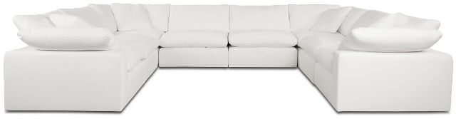 Nixon White Fabric Sectional