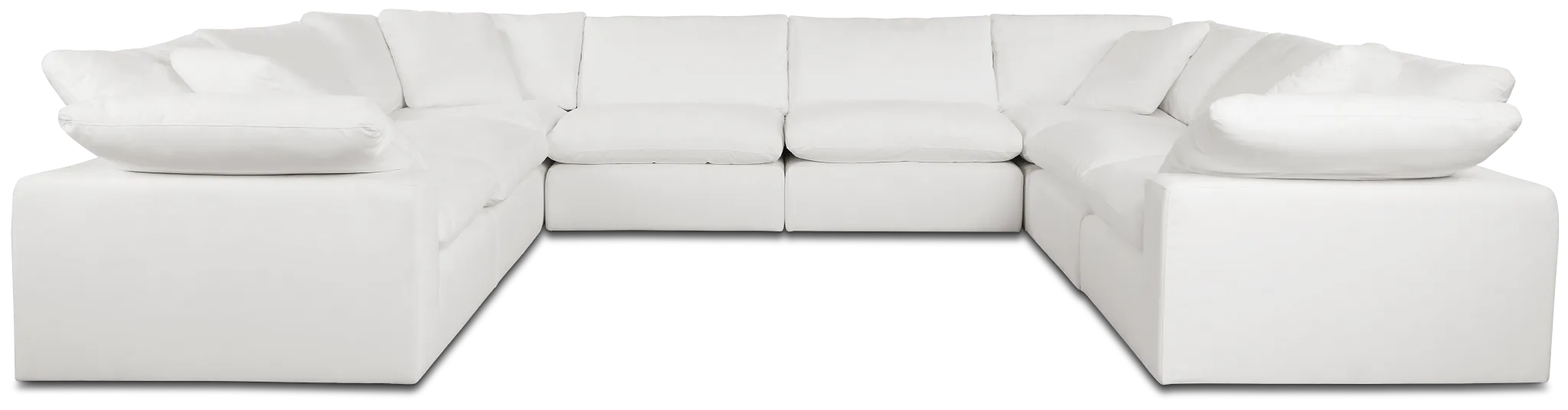 Nixon White Fabric 8-piece Modular Sectional