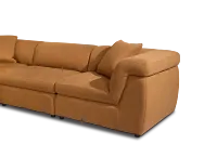 Aria Medium Brown Micro Immersive 5-piece Modular Sectional W/2 Speakers