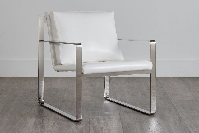 Roslin White Uph Accent Chair