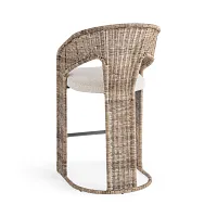 Isa Light Beige Woven 24" Barstool