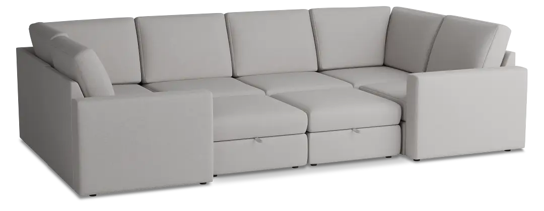 Citymod Light Gray Fabric 8-piece Pit Sectional Citymod Light Gray Fabric 8-piece Pit Sectional