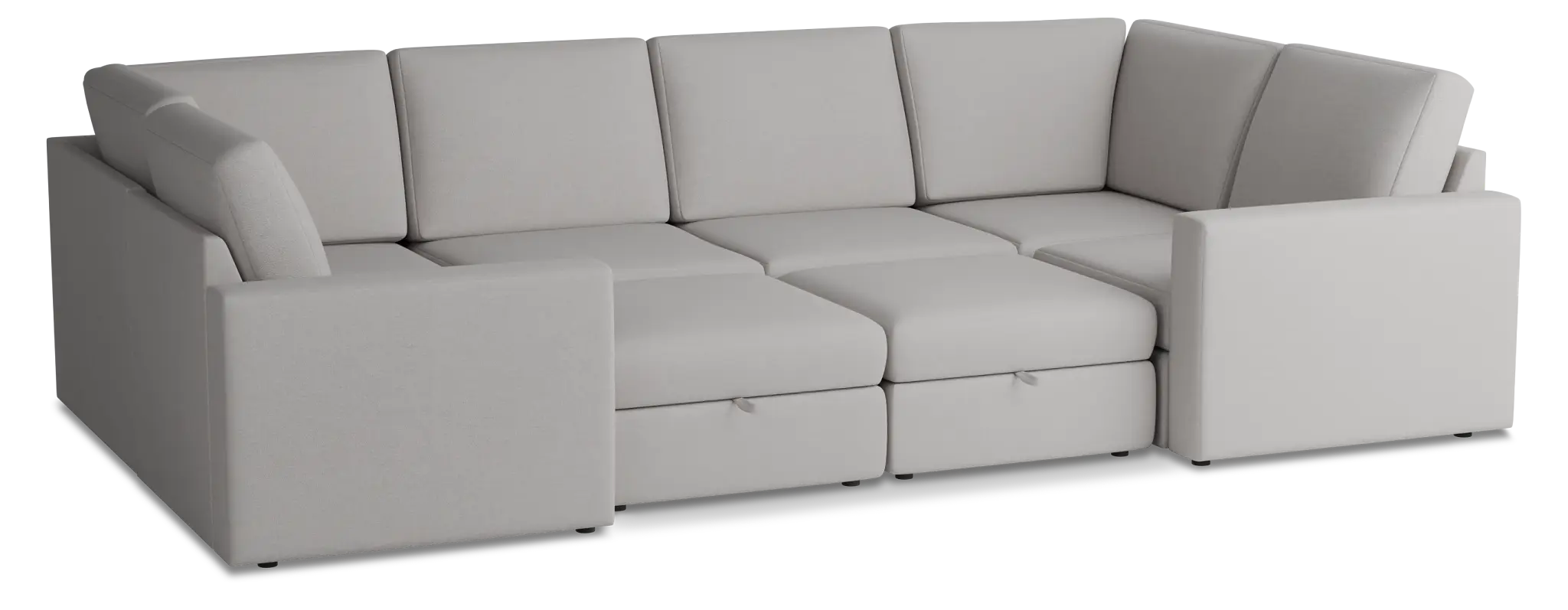 Citymod Light Gray Fabric 8-piece Pit Sectional Citymod Light Gray Fabric 8-piece Pit Sectional
