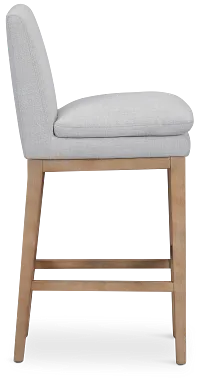 Willow Light Gray Fabric 30" Upholstered Barstool