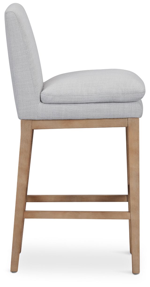 Willow Light Gray Fabric 30" Upholstered Barstool