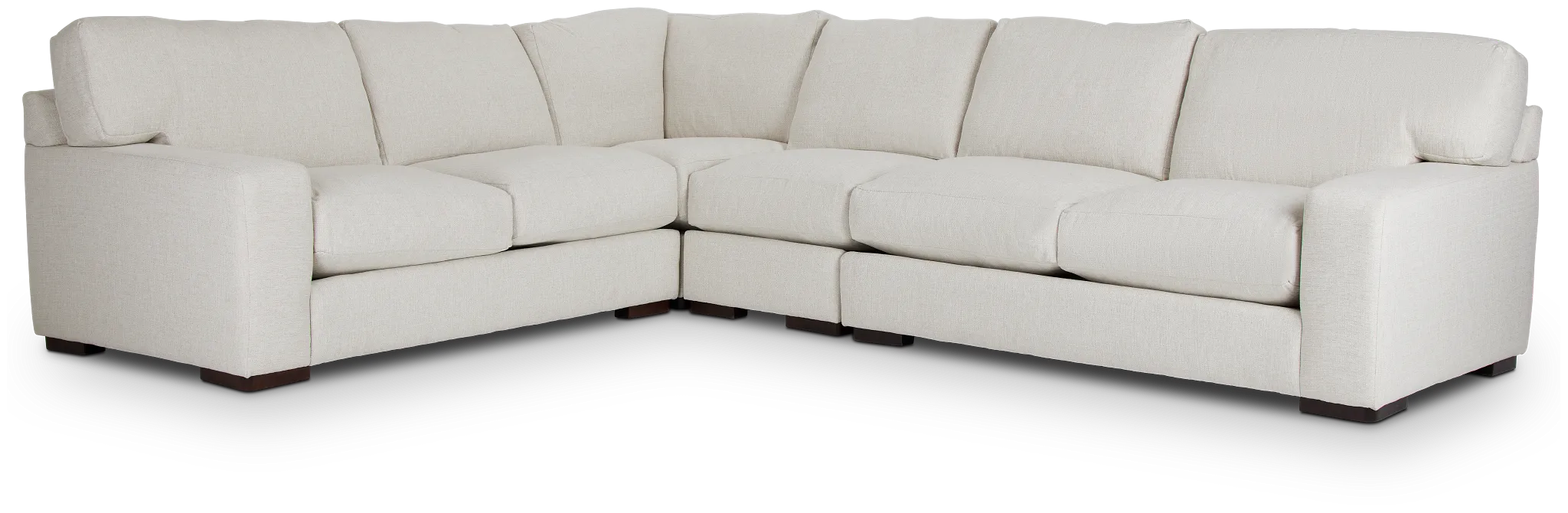 Veronica White Down Large Two-arm Sectional