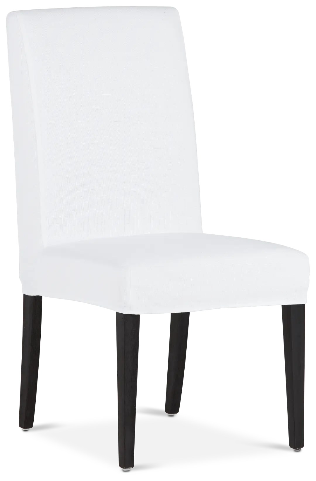 Destination White Short Slipcover Chair With Dark-tone Leg Destination White Short Slipcover Chair With Dark-tone Leg