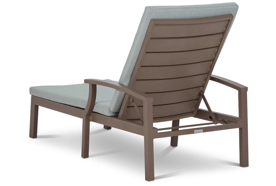 Raleigh Teal Aluminum Cushioned Chaise