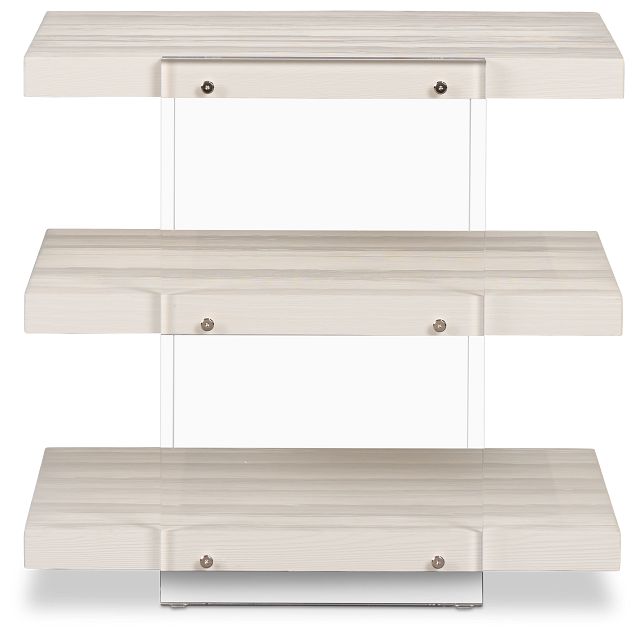 Gables White Rectangular End Table