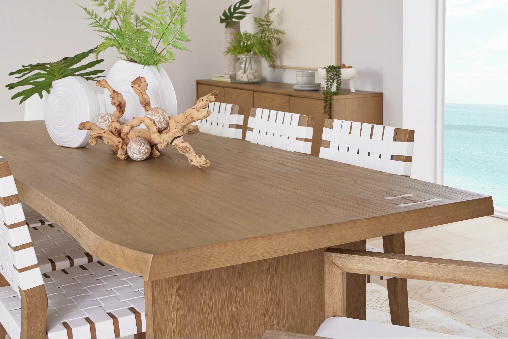 Haven Light Tone Wood Rectangular Table