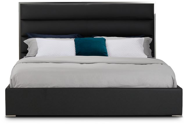 Cortina Gray Uph Platform Bed