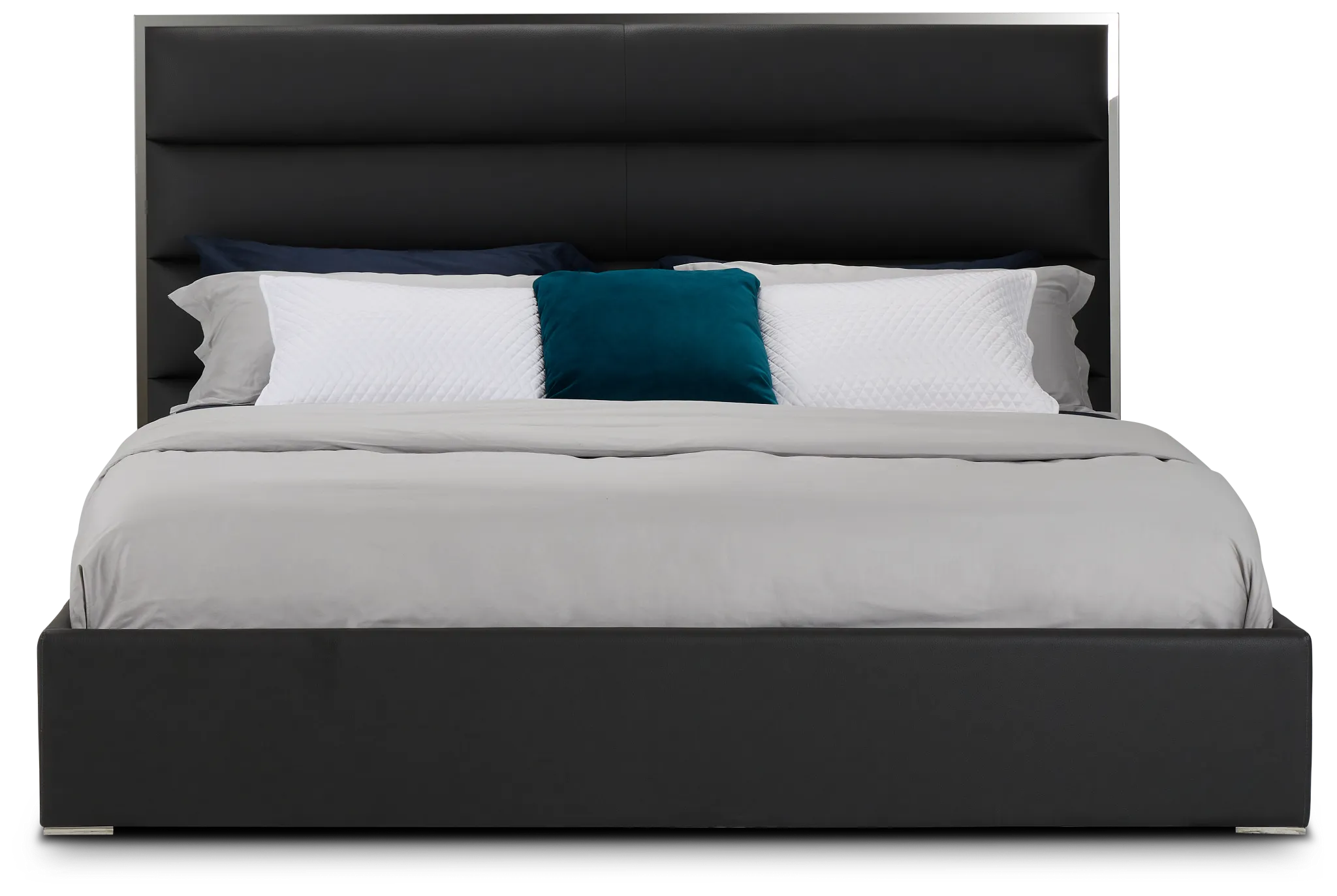 Cortina Gray Uph Platform Bed