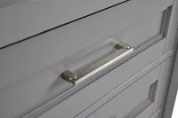 Newport Gray Small Peninsula Drawer Wall Desk