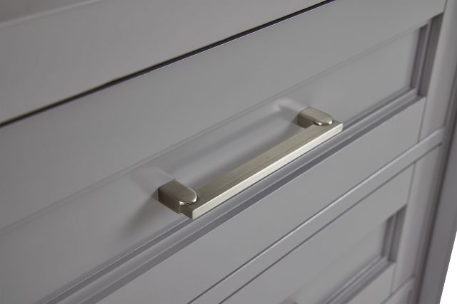 Newport Gray Small Peninsula Drawer Wall Desk