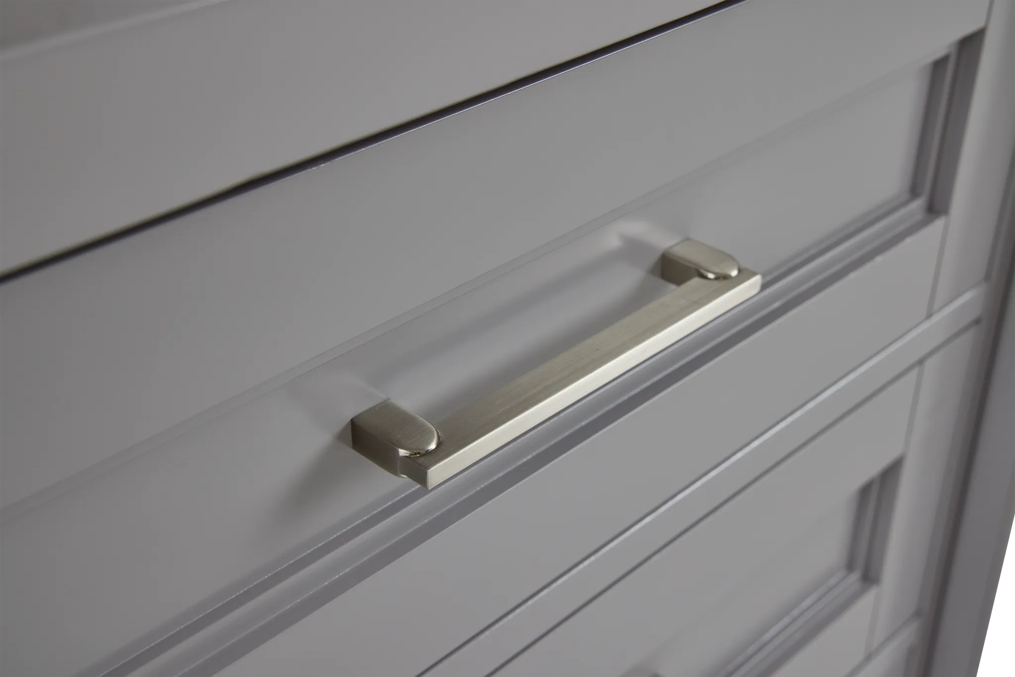 Newport Gray Small Peninsula Drawer Wall Desk