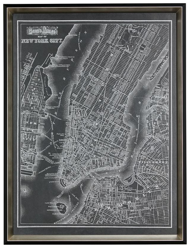 New York Black Framed Wall Art