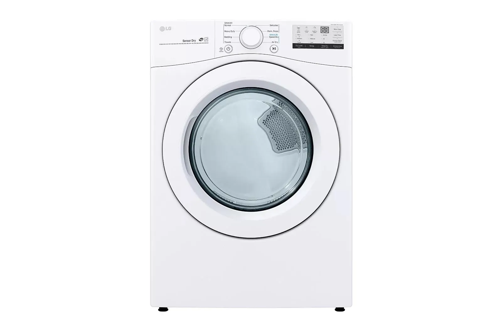 Lg 3400 Series White Front Load Electric Dryer