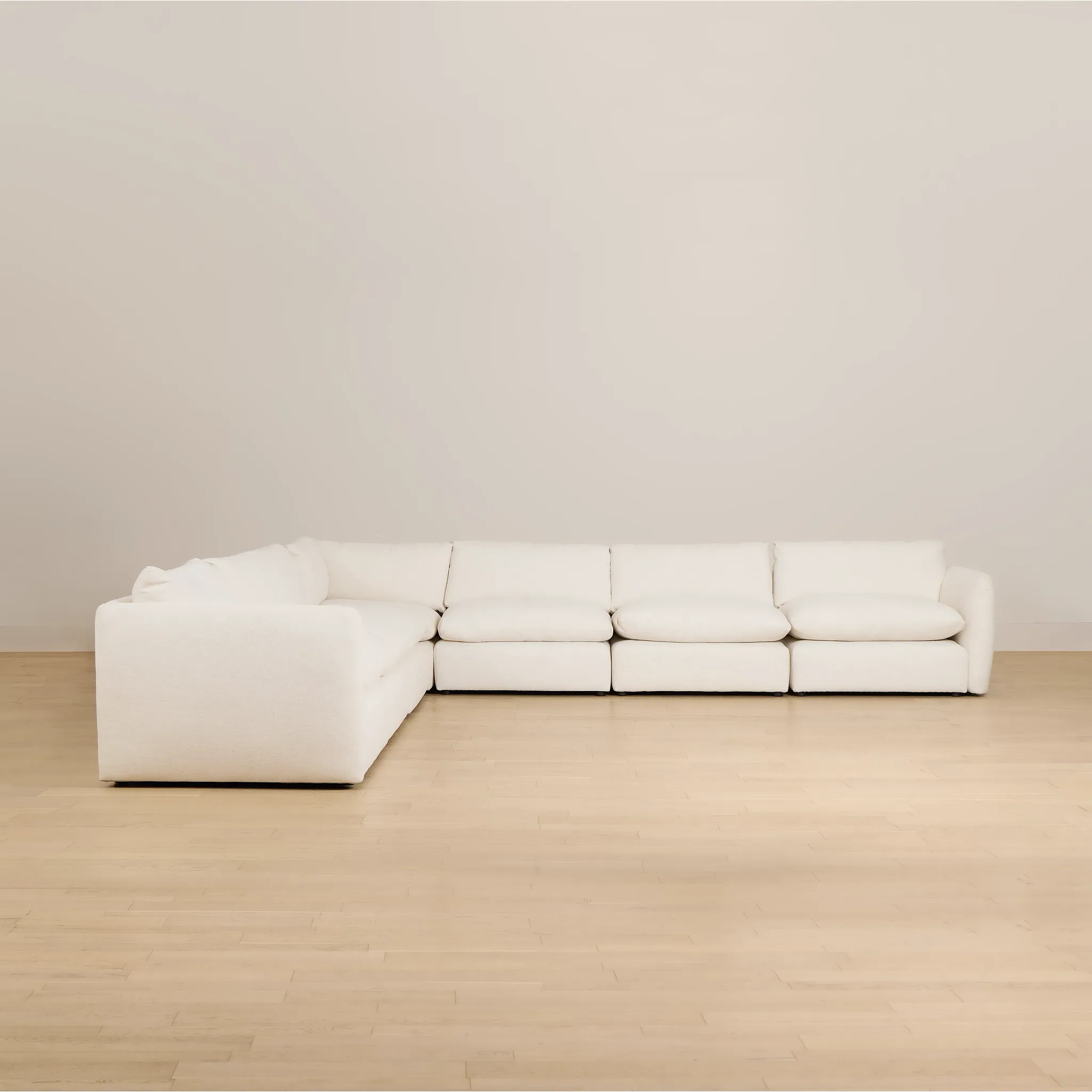 Serena White Fabric 8-piece Modular Sectional