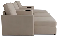 Citymod Beige Fabric 6-piece Home Theater With Media Consoles