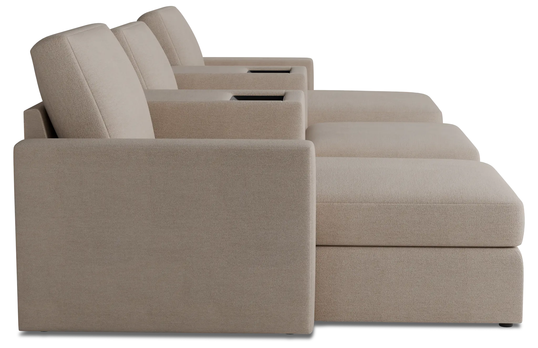 Citymod Beige Fabric 6-piece Home Theater With Media Consoles Citymod Beige Fabric 6-piece Home Theater With Media Consoles