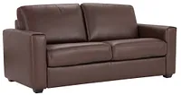 Lane Medium Brown Lthr/vinyl Memory Foam Sleeper